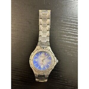 Vintage Bum Equipment Date Quartz Watch V-360 Color Shifting Dial Untested As Is